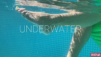 Splashing feet in the pool