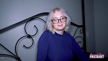 Lovely blonde annie archer sucks a big dick and gets her wet pussy pounded