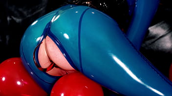 Anal plug and pussy squirt milf in latex catsuit Anal plug and pussy squirt milf in latex catsuit