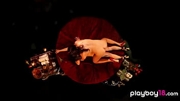 Hot latina babe oiling and massaging her petite mistress