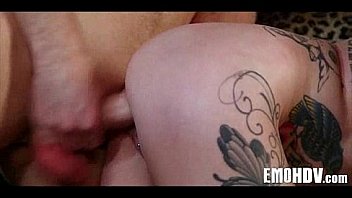 Emo babe with tats gets some dick 056