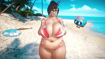 Mei on the beach
