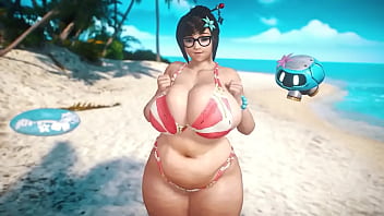 Mei on the beach