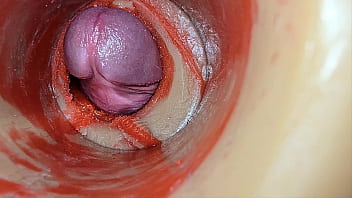 Female insemination internal camera captures deep male huge ejaculation