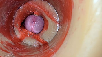 Female insemination internal camera captures deep male huge ejaculation