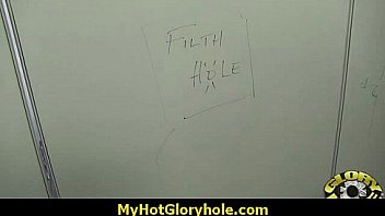 I sneak black bj as i fuck husband thrue gloryhole 14