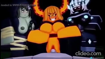 A blocky roblox girl enjoys her pussy being fucked