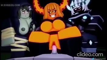 A blocky roblox girl enjoys her pussy being fucked