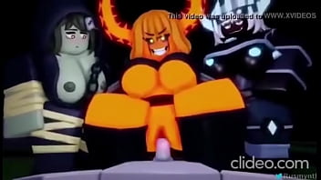 A blocky roblox girl enjoys her pussy being fucked