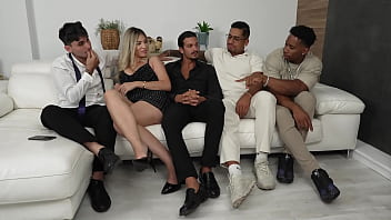 Extreme fantasy in a gang bang with gangbang