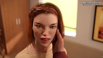 Innocent virgin teen roommate with a perfect body squirts from pussy rubbing and fingering taboo university steam game 3d animated hentai game part #15