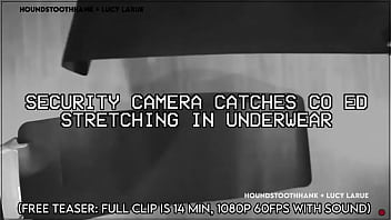 Security Camera Catches Co Ed Stretching In Underwear thumbnail
