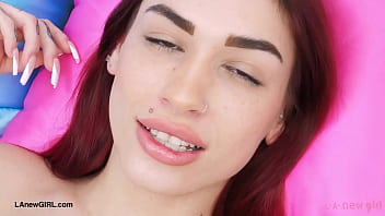 Radiant redhead muse naked close up