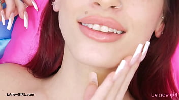 Radiant redhead muse naked close up