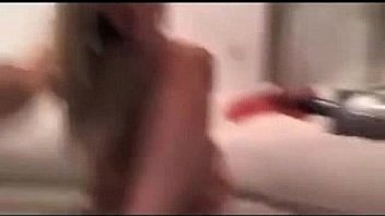 Blonde teen dildo close up masturbate