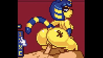 Cute ankha fucks in all ways possible hentai game