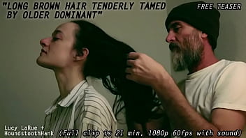 Long Brown Hair Tenderly Tamed By Older Dominant thumbnail