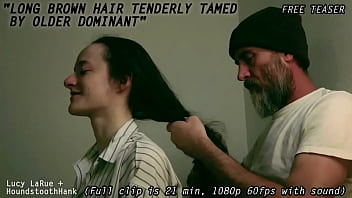 Long Brown Hair Tenderly Tamed By Older Dominant thumbnail