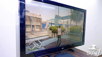 While i was playing a little gta 6 my hot girlfriend came to tease me and have sex with me but i didn't stop playing video games are a priority clarkes and luana