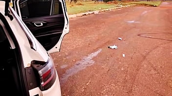 I took my stepson vagninho put him in my car and said i had a surprise outdoors for him to cum in my ass in fact he made my ass overflow luna oliveira e vagninho