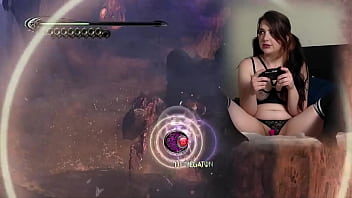 Lovense connected gaming sexy bimbo plays bayonetta episode 5