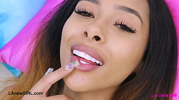 Stunning asian model naked close up