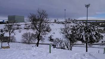 Meneandomela en la nieve