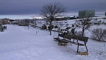 Meneandomela en la nieve