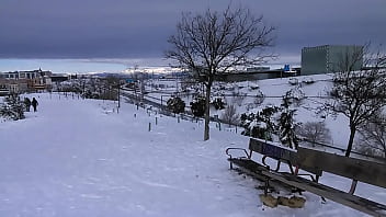 Meneandomela en la nieve