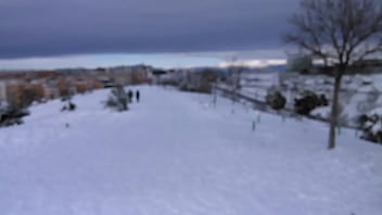 Meneandomela en la nieve