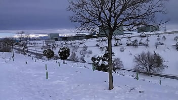 Meneandomela en la nieve