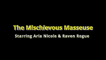 The mischievous masseuse raven rogue sucks aria nicoles feet during perv massage on beat2feetcom
