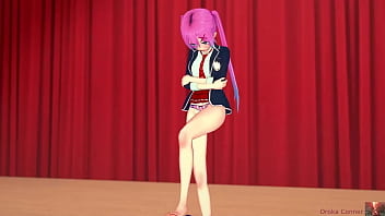 ピンク髪の小さな胸の女の子がステージであなたと一緒にパフォーマンス【コイカツ】