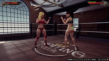 Tiffany vs stephany nf3d mma combat lesbian fighting arena ring battle