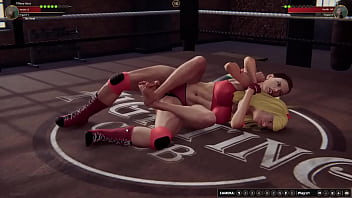 Tiffany vs stephany nf3d mma combat lesbian fighting arena ring battle