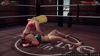 Tiffany vs stephany nf3d mma combat lesbian fighting arena ring battle