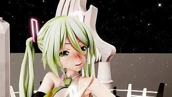 Hatsune miku hentai dance vocaloid undress mmd 3d blonde hair clip