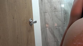 My stepsister will have to clean up again after this jerk off