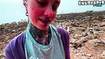 Public blowjob and big load of cum on face