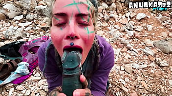 Public blowjob and big load of cum on face