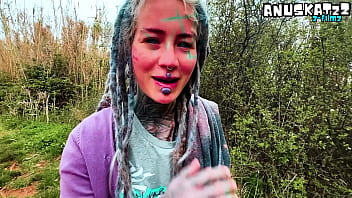 Public blowjob and big load of cum on face