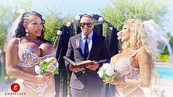 Ava and kitana's threesome wedding