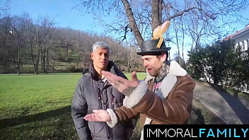 Mia trejsi begs for double dicks in egg hunt pussy pounding