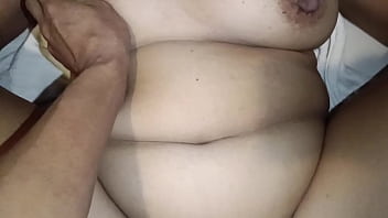 Busty teen cums after being fucked & fingered