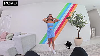 Latina spinner tries out to be a professional walking sex doll