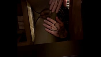 Shhh i have a surprise for you under the dinner table