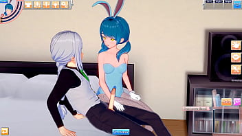 Bouncing on a hard cock bunny cutie candice rides until creampie