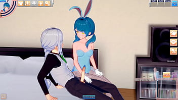 Bouncing on a hard cock bunny cutie candice rides until creampie