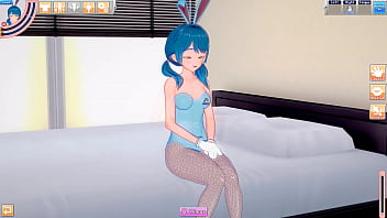 Bouncing on a hard cock bunny cutie candice rides until creampie