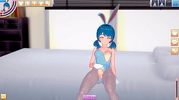 Bouncing on a hard cock bunny cutie candice rides until creampie